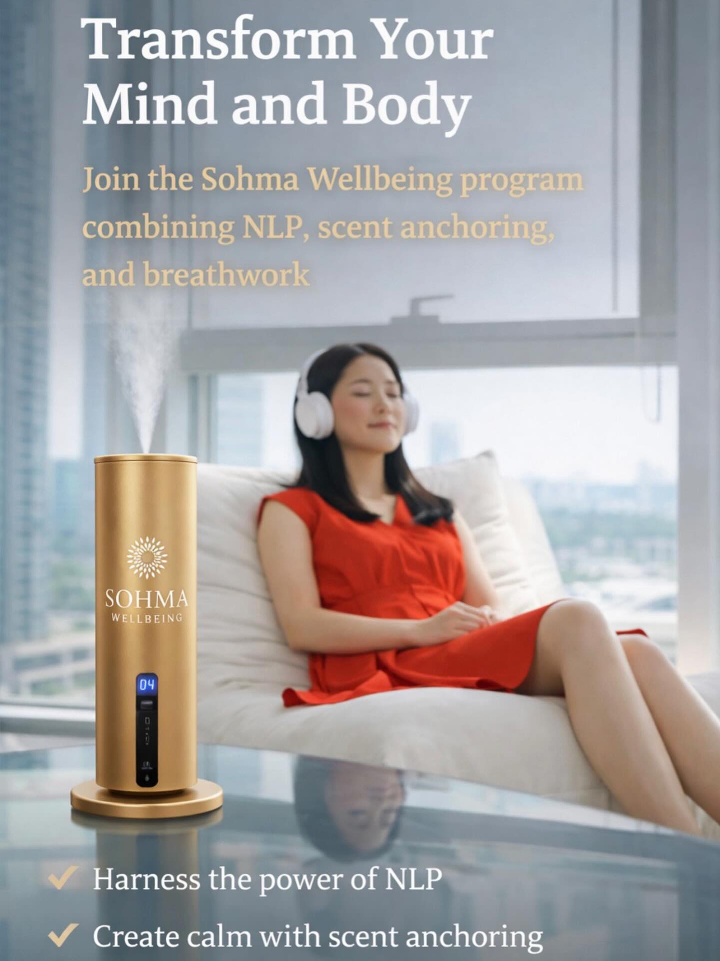 SOHMA mind and body programme combining NLP, scent anchoring and breathwork